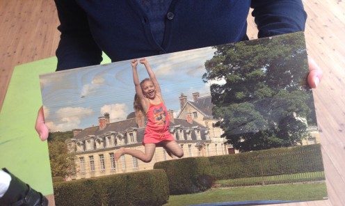 Full color print op hout