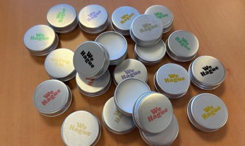We Hague Euro munt stickers
