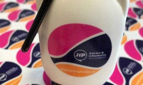 Zonnebrand met sticker